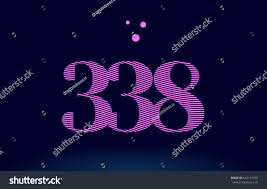 338 Number Digit Logo Pink Line Stock Vector (Royalty Free) 642157759