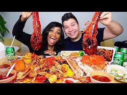 Seafood Boil With Bloves Whole King Crab Lobster Mukbang Youtube Seafood Boil Seafood Boil Recipes King Crab