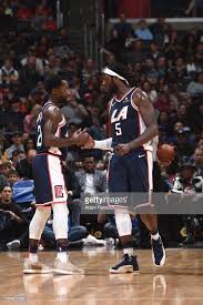 Patrick Beverley And Montrezl Harrell Of The La Clippers High Five La Clippers Beverley Denver Nuggets
