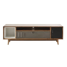 Le buffet 4 portes montaigne donnera un aspect chaleureux à votre pièce de séjour. Tv Mobel Im Industrial Stil Mit 2 Turen Aus Mangoholz Und Metall Lenox Maisons Du Monde