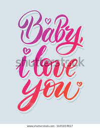 Love You Baby Written Beautiful Font Stock Vector Royalty Free 1645814827