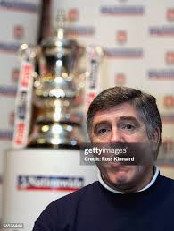 Roger Ashby, Manager of Nuneaton Borough with the FA Cup during a... News  Photo