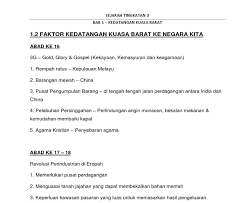 Apakah faktor kedatangan kuasa barat pada sekirat abad ke 17 dan 18 ? Faktor Kedatangan Kuasa Barat Ke Negara Kita Tingkatan 3 Sakk Kal