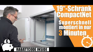 19 zoll wandgehäuse netzwerkschrank rack unmontiert 6he tiefe 450mm. In Nur 3 Minuten Montiert Aufbauanleitung Zum 19 Schrank Compactnet Youtube