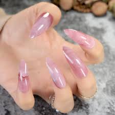 Girls with different temperaments can get the sweet feeling of pink very well. Buy Generic Red Dark Pink Press On Nails Marble Design Kit Extra Long Sharp Stiletto Acrylic Nail Art Tips Lady Daily Wear Manicure Tool Z753 Online At Low Prices In India