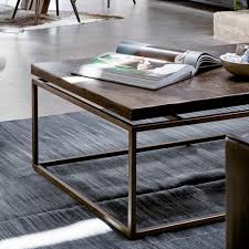 Each top is uniquely mottled, then sealed to. Roman Coffee Table Acid Washed Iron By Four Hands Furniture