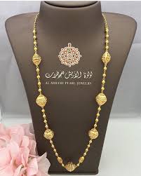 سبحة بحرينية من مجوهرات لؤلؤة الأربش alarbash pearl jewelry bridal gold jewellery designs gold fashion necklace gold jewellery design
