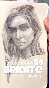 A drawing of Brigite, part of a series of ancient goddess I drew in my  sketchbook during the covid-19 lockdown. Pencil