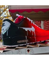Amazing Nike Air Max 90 Candy Drip Gradient Black Red Trainer Good For Exercise Red Trainers Nike Air Shoes Nike Free Shoes