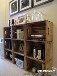 Wooden Crates For Building Shelves Stackable Wooden Crate For Building Display Shelves Wood Crate Shelves Home Decor Diy Home Decor Rustic Storage