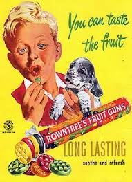 Vintage Advertising Posters Advert For Rowntree S Fruit Gum Vintage Advertisements Vintage Poster Design Old Advertisements
