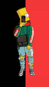 Tumblr is a place to express yourself, discover yourself, and bond over the stuff you love. Supreme Wallpaper Cool Bart Simpson Supreme Wallpaper