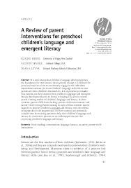 Introduce the book to the children. Pdf A Review Of Parent Interventions For Preschool Children S Language And Emergent Literacy Diana Leyva And Alison Stavchansky Academia Edu