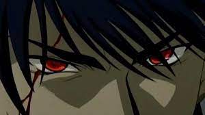 Anime face from cartoon with anime red eyes on black and white background. Crunchyroll Groups Hot Anime Boys And Girls