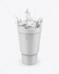 Download Styrofoam Cup With Splash In Cup Bowl Mockups On Yellow Images Object Mockups PSD Mockup Templates