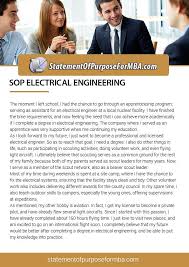 Our Sop Writer Reveals The Best And Unique Sop For Electrical Engineering You Can Check Our Sample On Http Www Statemento Mba Accounting And Finance Finance