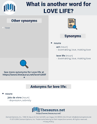 Synonyms For Love Life Thesaurus Net