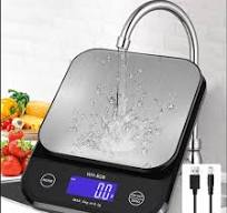 Balance de Cuisine Alimentaire Etanche IP67, Haute Précision 0,01oz/0,1g,  11lb/5kg, Lavable, Plate-forme de Pesée En Acier Inoxydable,Balance Cuisine  ...
