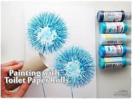 Toilet Paper Rolls Dandelion Painting Technique For Beginners Maremi S Dandelion Painting Small Art Art Diy
