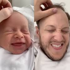 Video Of Dad Imitating Baby S Milk Drunk Facial Expressions Popsugar Family