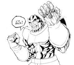 The gems are next gathered by warlock's evil alter ego, the magus, in the 1992 limited series the infinity war, where he is defeated by warlock and earth's heroes, including thanos. Warrior Thanos With Infinity Gauntlet Comes Back From Avengers Infinity War Coloring Pages Avengers Coloring Pages Coloring Pages For Kids And Adults