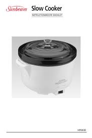 If you read the instructions that come with your crock pot, it will tell you not to use it for reheating food. Sunbeam Hp003d User Manual Manualzz