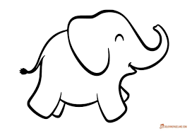 Cute Simple Elephant Silhouette Google Search Elephant Coloring Page Coloring Pages Valentines Day Coloring Page