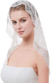 Lace White Short Wedding Veils for sale