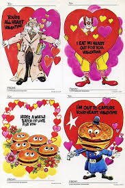 Mcdonalds Mcdonaldland Valentine Card Sheet Professor Ronald Big Mac Hamburger Patch 1974 Vintage Valentine Cards Valentines Cards Vintage Valentines