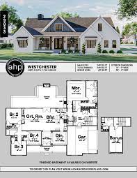 1 Story Modern Farmhouse Style Plan Westchester New House Plans House Plans Farmhouse Craftsman House Plans