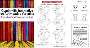 Fichas y material interactivo : Excelente Cuadernillo Interactivo De Actividades Variadas Exclusivo Para Preescolar E Inicial Tecnicas Para Docentes