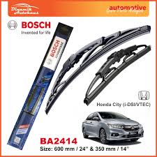 The honda city is a compact car which has been produced by the japanese manufacturer honda since 1981. Honda City Car Year 2003 2013 Windshield Wiper Blade 24 14 Bosch Advantage Ba2414 Dinamik Autohaus Malaysia Auto Spare Parts Accessories Shop