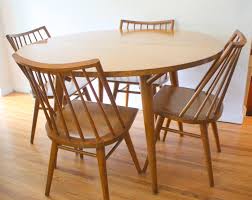 mid century modern dining table and