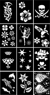 Click On My User Name For More Henna Stencils How To Apply A Template Of Designs Just Stick It On Th Glitter Tattoo Stencils Henna Stencils Tattoo Stencils