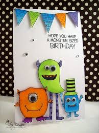 Creative Handmade Birthday Cards For Dad From Daughter A Little Monster Fun Handmade Birthday Cards Birthday Card Craft Birthday Cards Diy