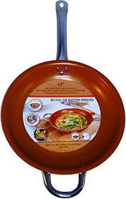 Copper Chef 12 Inch Nonstick Fry Pan Cook Kitchen Cookware Round As Seen On Tv Copper Cooking Pan Copper Frying Pan Cooking Venison Steaks