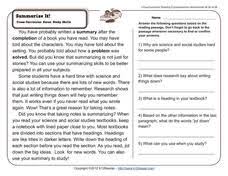 Summarize It 2nd 3rd Grade Worksheet Reading Comprehension Worksheets Reading Summary Worksheet Reading Comprehension Passages