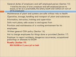 Occupational safety and health act (osha) 1994. Occupational Safety And Health Laws And Regulations Ppt Download