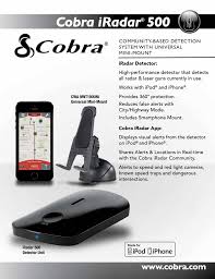 Wifi for automatic updates when connected to a two separate apps available, iradar for realtime radar and laser alert sharing in the cloud, and. Iradar 500 Features Specs Manualzz
