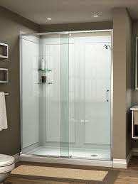 Try A Clean Contemporary Look With The Dreamline Flex Semi Frameless Shower Door Shower Doors Shower Kits Frameless Shower Doors