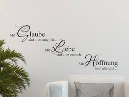 Wandtattoo Glaube Liebe Hoffnung Von Wandtattoonet