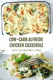 This Low Carb Alfredo Chicken Casserole With Spinach Makes A Great Low Carb Dinner Recipe The Whole Keto Recipes Dinner Healthy Recipes Low Carb Dinner Recipes