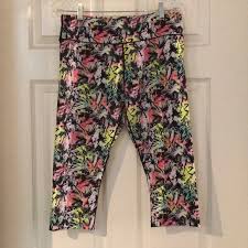 Neon Pattern Capri Leggings