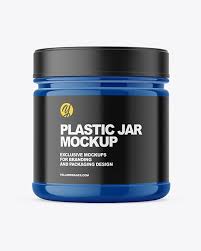 Matte Protein Jar Mockup Yellow Author