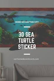 This set includes three wall decor turtles. 3d Sea Turtle Sticker Mural Wall Art Floor Stickers Wall Sticker