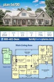 Browse 1 story, 2 story, 3 bed 2 bath, modern, and more open concept farmhouses. Farmhouse Style House Plan 56700 With 3 Bed 3 Bath 2 Car Garage Family House Plans Farmhouse Style House Plans Modern Style House Plans