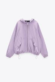 water repellent satin effect jacket jacken lila jacke