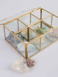 Glasbox Mit 6 Unterteilungen Box Glas Schmuckkastchen