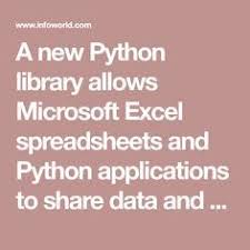 Excel Gets Python Programming Power Thanks To Xlwings Library Python Programming Excel Python