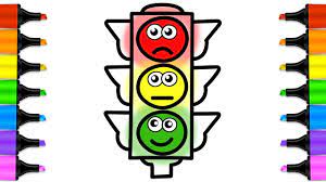 Drawing For Kids Traffic Light Learn By Steps Drawing Traffic Light And Drawing For Kids Traffic Light Drawing For Kids Teaching Colors